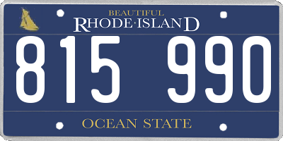 RI license plate 815990