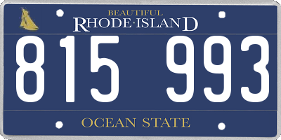RI license plate 815993