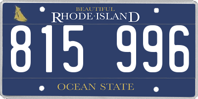 RI license plate 815996