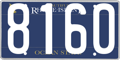 RI license plate 8160