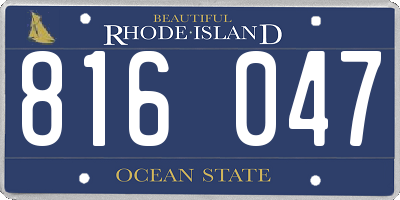 RI license plate 816047