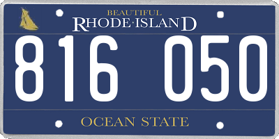 RI license plate 816050