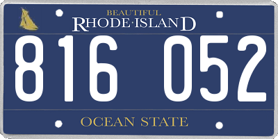 RI license plate 816052