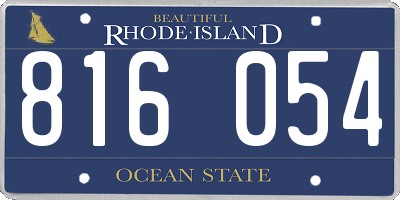 RI license plate 816054