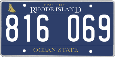 RI license plate 816069