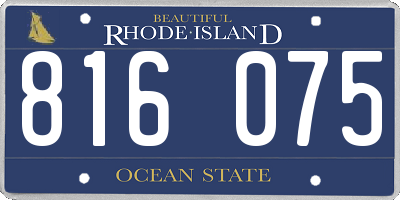 RI license plate 816075