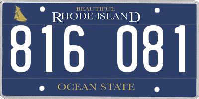 RI license plate 816081