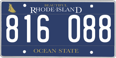 RI license plate 816088