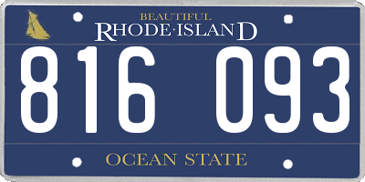 RI license plate 816093