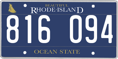 RI license plate 816094