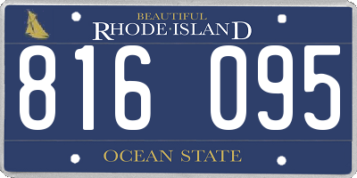 RI license plate 816095
