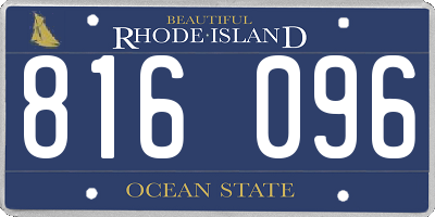 RI license plate 816096