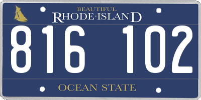RI license plate 816102