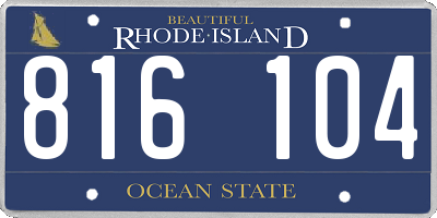 RI license plate 816104