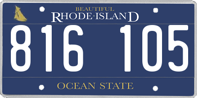 RI license plate 816105