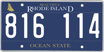 RI license plate 816114