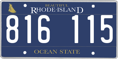 RI license plate 816115