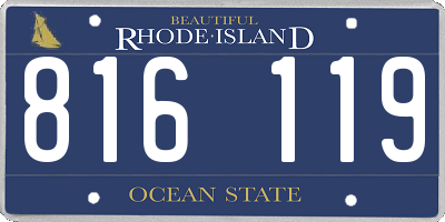 RI license plate 816119