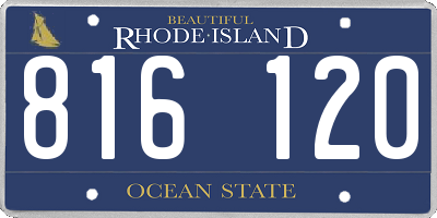 RI license plate 816120