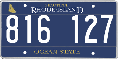 RI license plate 816127