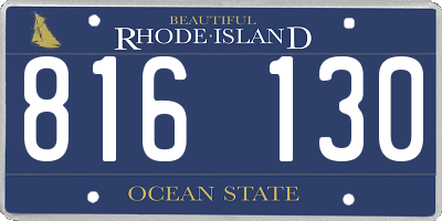 RI license plate 816130