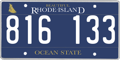 RI license plate 816133