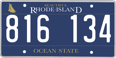 RI license plate 816134