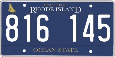 RI license plate 816145
