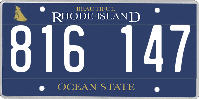 RI license plate 816147