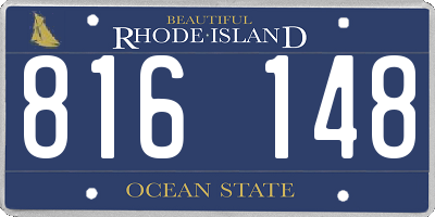 RI license plate 816148
