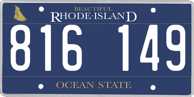 RI license plate 816149