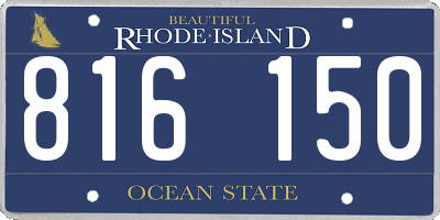 RI license plate 816150