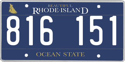 RI license plate 816151