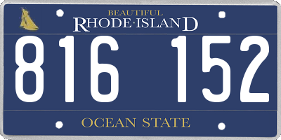 RI license plate 816152
