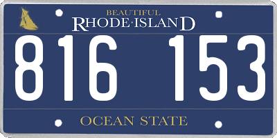 RI license plate 816153