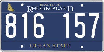 RI license plate 816157