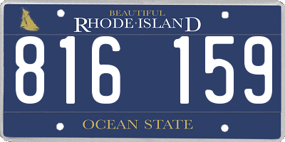 RI license plate 816159