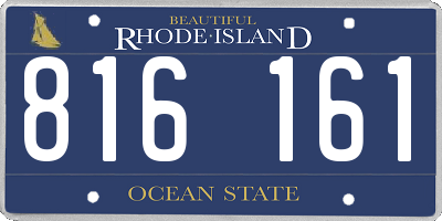 RI license plate 816161
