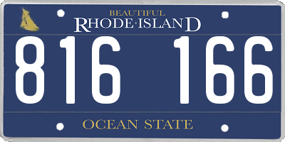 RI license plate 816166