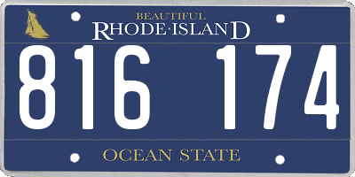 RI license plate 816174