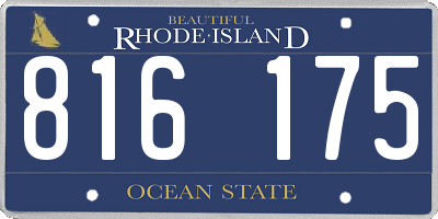RI license plate 816175