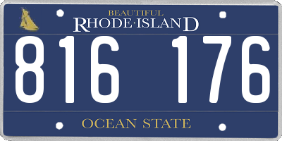 RI license plate 816176