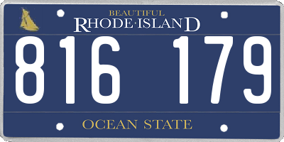 RI license plate 816179
