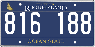 RI license plate 816188