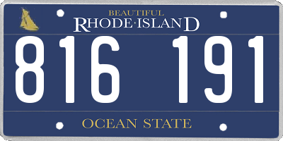RI license plate 816191