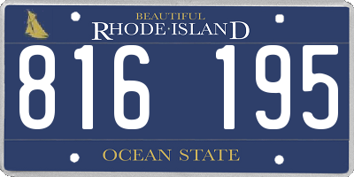 RI license plate 816195