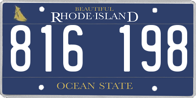 RI license plate 816198