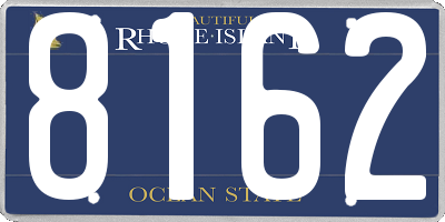 RI license plate 8162