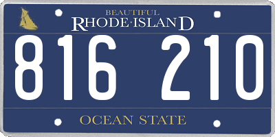 RI license plate 816210