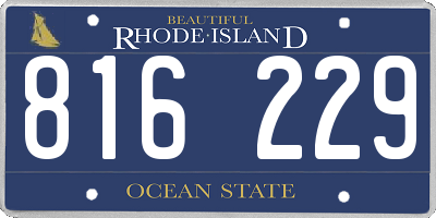 RI license plate 816229